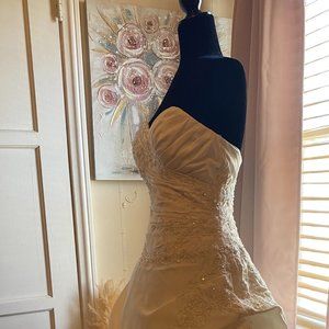 David's Bridal Wedding Dress (Style T9669), Ivory, US Size 6